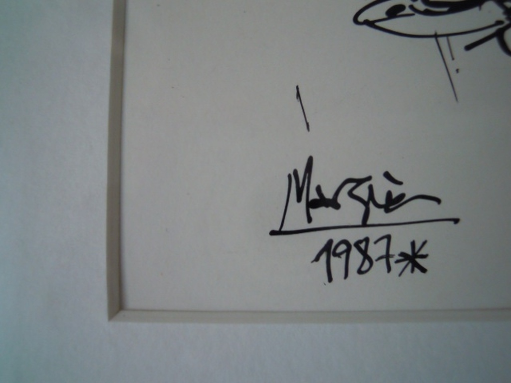 Pentekening JAN G.MARQUE uit 1987 = gesigneerd- 44 X 34 cm kopen? Bied vanaf 12!