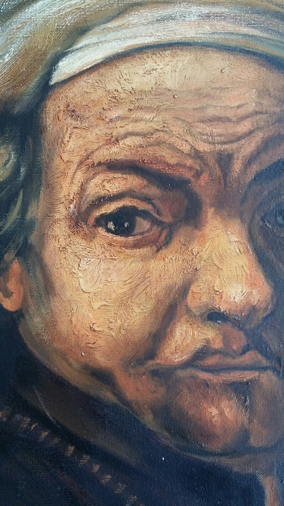 Onbekend. Olieverf op doek. Naar Rembrandt. kopen? Bied vanaf 5!