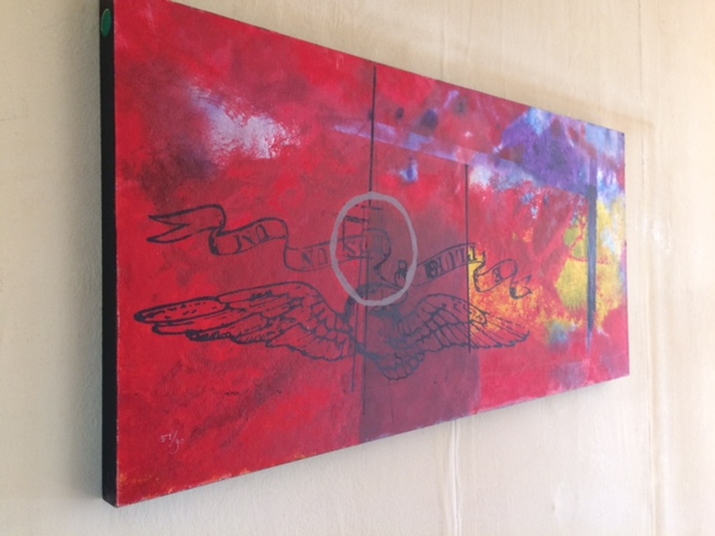 Piotr Konkel Fraaie zeefdruk op paneel ZT R8 kopen? Bied vanaf 79!