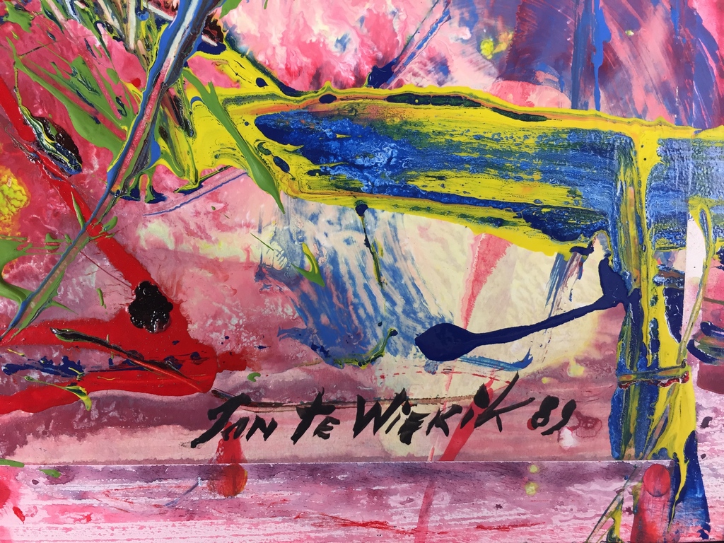 Jan te Wierik - Jan te Wierik, gemengde techniek op paneel, 1989 kopen? Bied vanaf 1199!