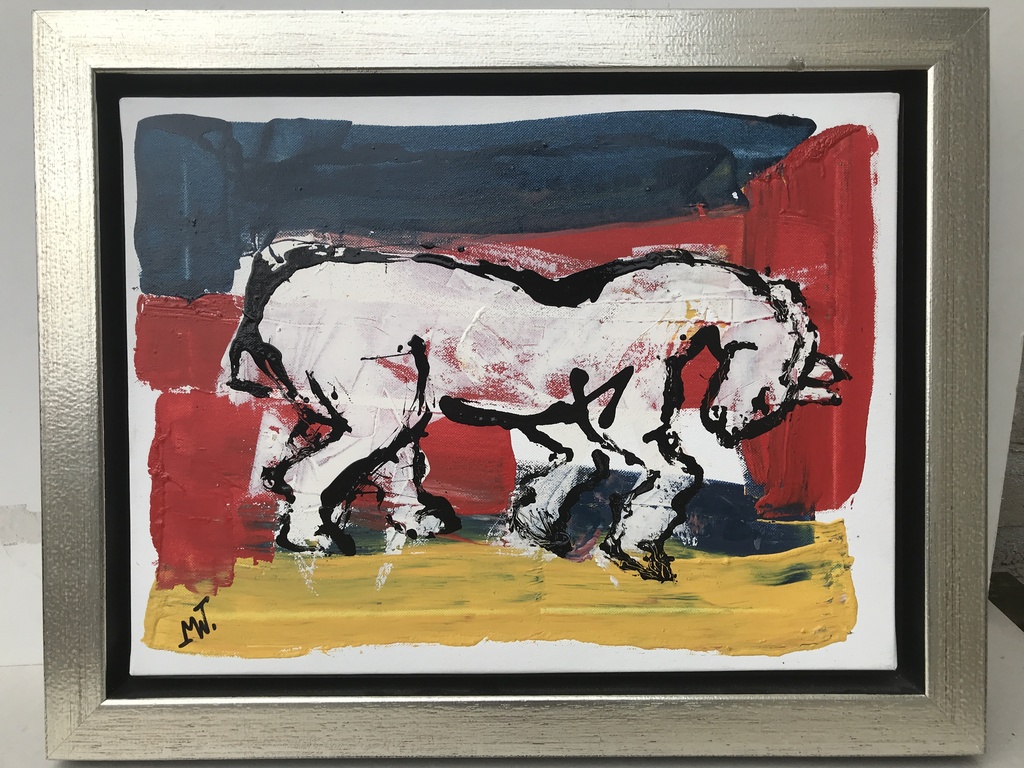 Martin van Wordragen: Schilderij, Paard 2007 verkocht voor € 200!