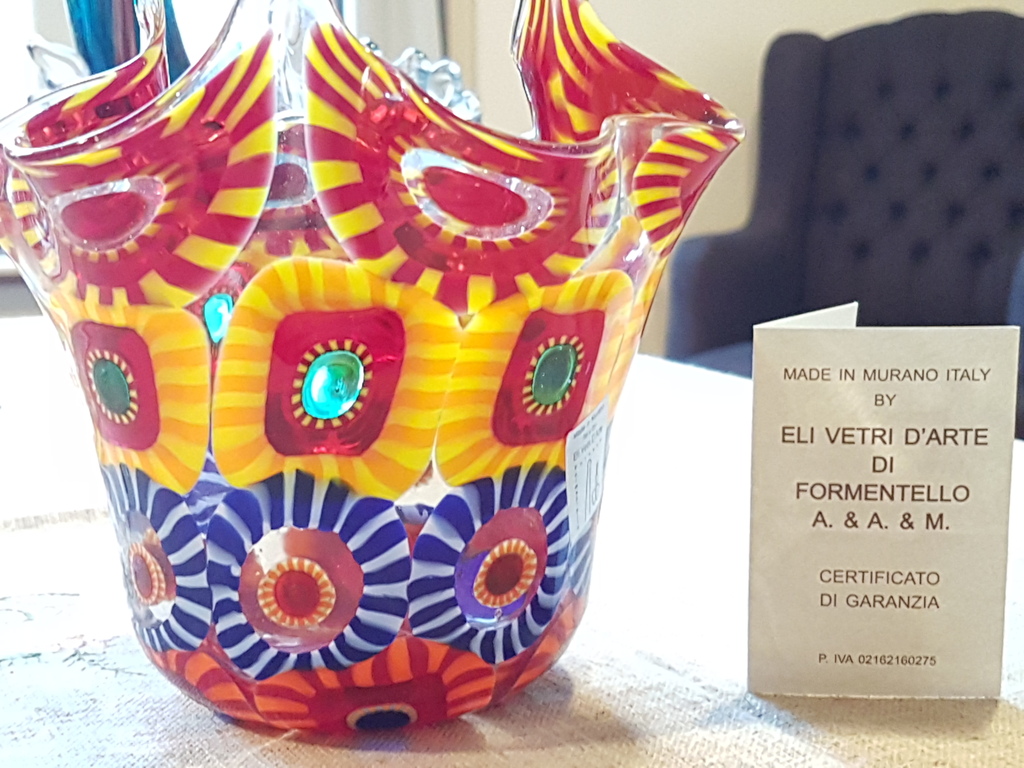 Murano vaas-fazzoletto pezzato Eli Vetri Arte di Formentello-Isola di Murano  kopen? Bied vanaf 110!