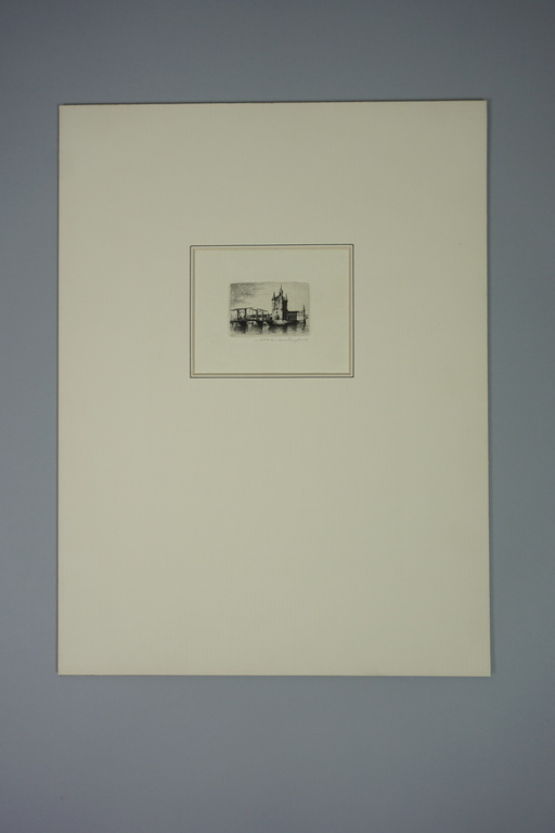 Maarten Langbroek - miniatuur ets - Zuidhavenpoort te Zierikzee - 1982 kopen? Bied vanaf 1!