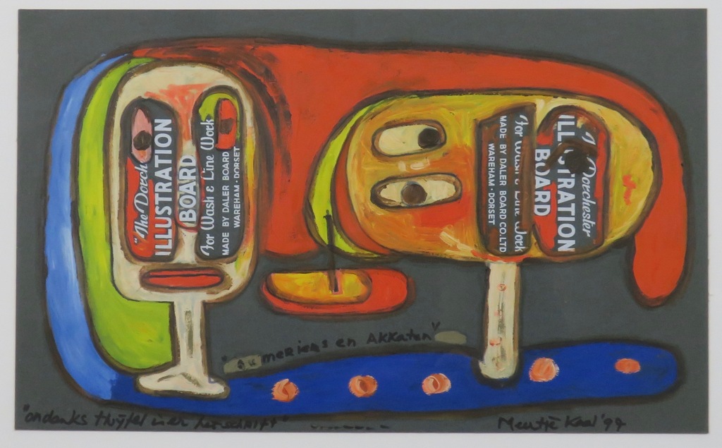 Meertje Kaal: Acryl en collage op papier, Ondanks twijfel - Ingelijst kaufen? Bieten Sie von 1!