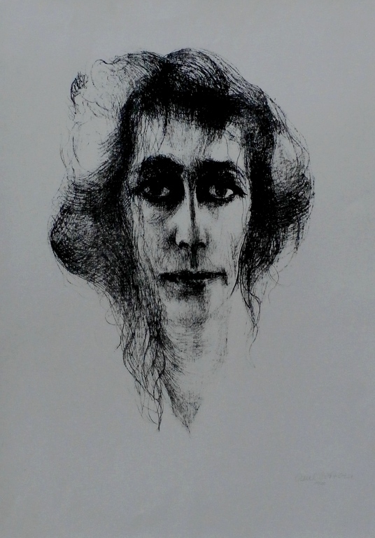 Paul Citroen - litho: Dame - 1971 verkocht voor € 100!