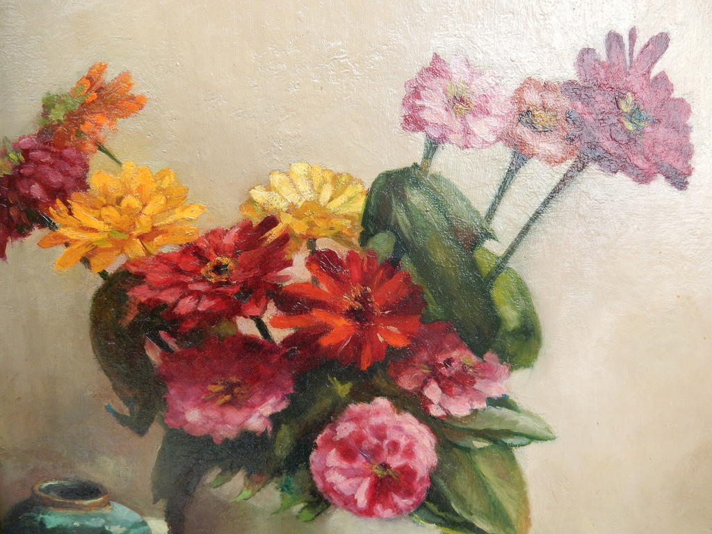 Jan Hendrik van Rossum du Chattel, stilleven, bloemen in vaas, met gember poot. kopen? Bied vanaf 150!