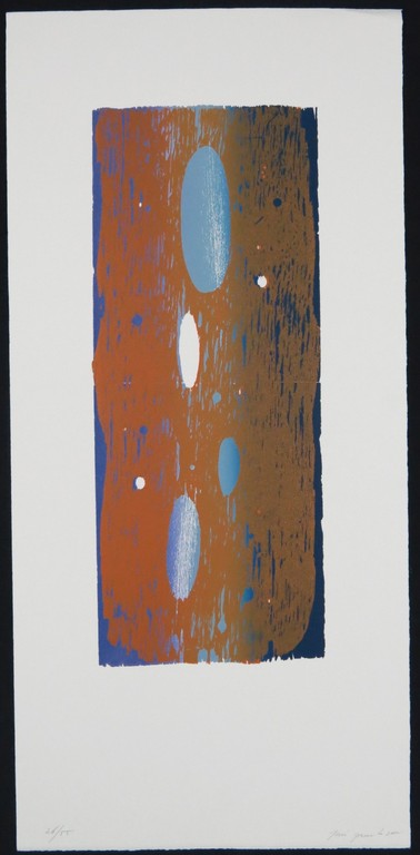 Joris Geurts: Houtsnede, Zonder Titel: Blauw en Bruin kopen? Bied vanaf 1!