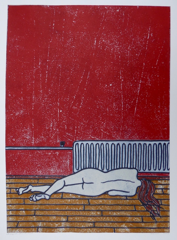 Raquel Maulwurf. Liggend naakt. zeefdruk uit 2003. kopen? Bied vanaf 1!