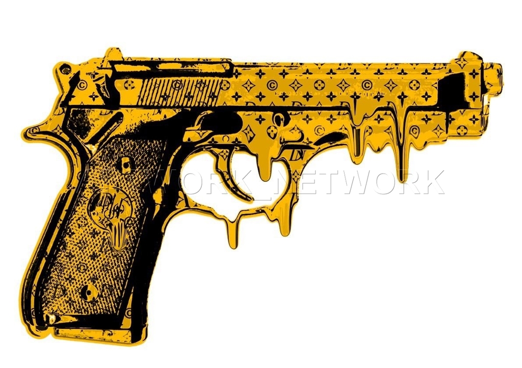 Large Print Painting "Glock Gold" Signed Numbered A/P or 1 to 100 with COA kopen? Bied vanaf 1!