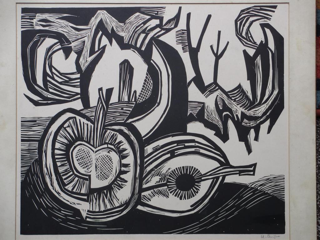 Hubert Levigne, Herfstvruchten, Kopergravure  verkocht voor € 45!