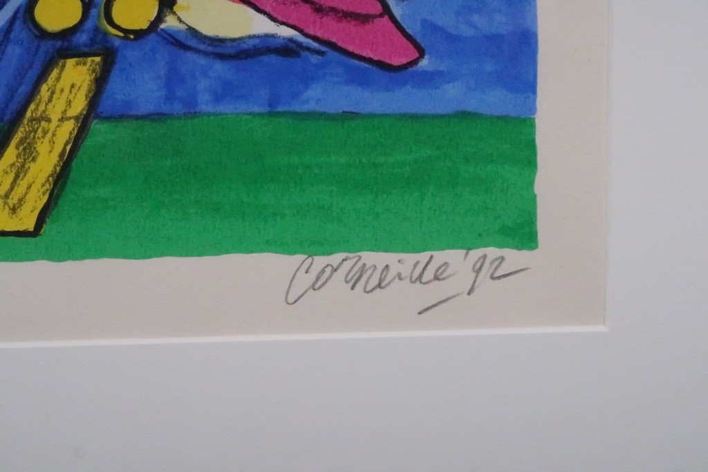 Corneille: Litho, Deux oiseaux dans une journée d'été - Ingelijst kopen? Bied vanaf 100!