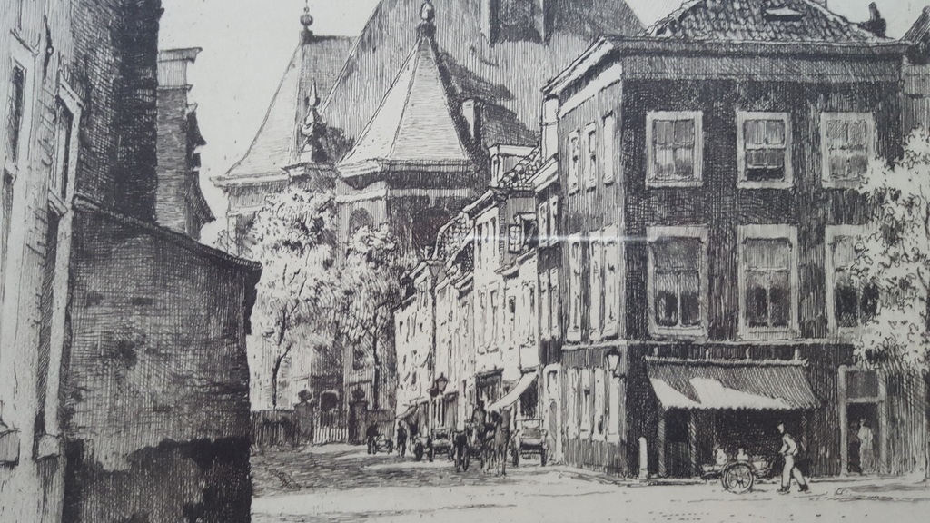 H. Roodenburg - ets, Kranestraat den haag, handgesigneerd kopen? Bied vanaf 59!