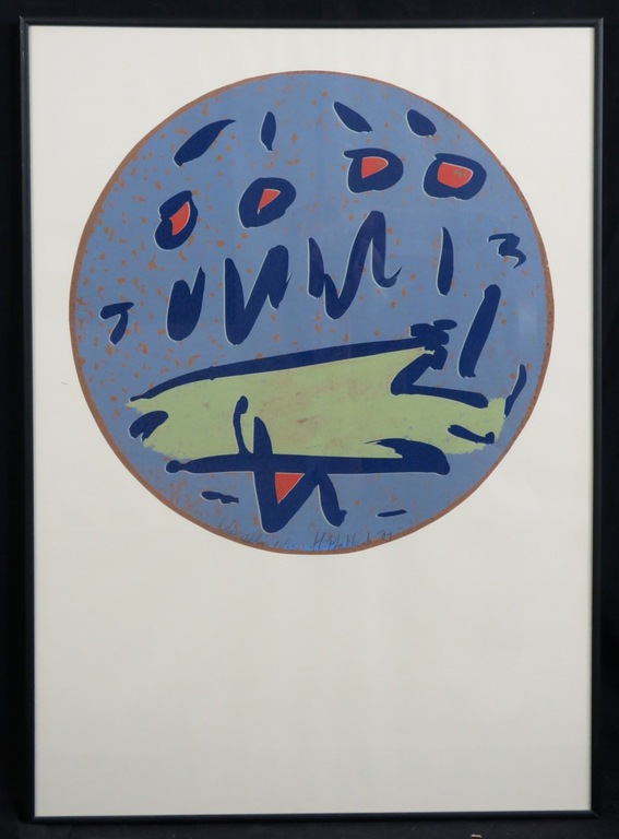 Hans Blekkink: Zeefdruk, Virus - Ingelijst kopen? Bied vanaf 1!