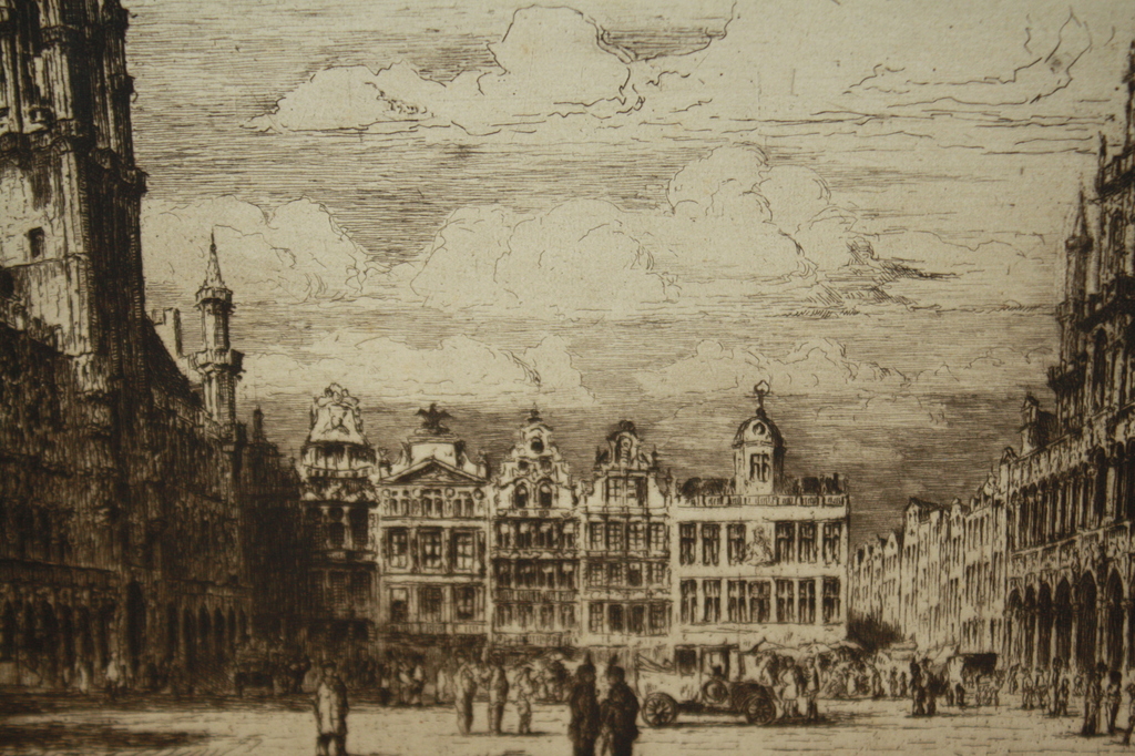 STADSPLEIN BRUSSEL MET FIGUREN  - JAN DE TAUDE BELGIE kopen? Bied vanaf 1!