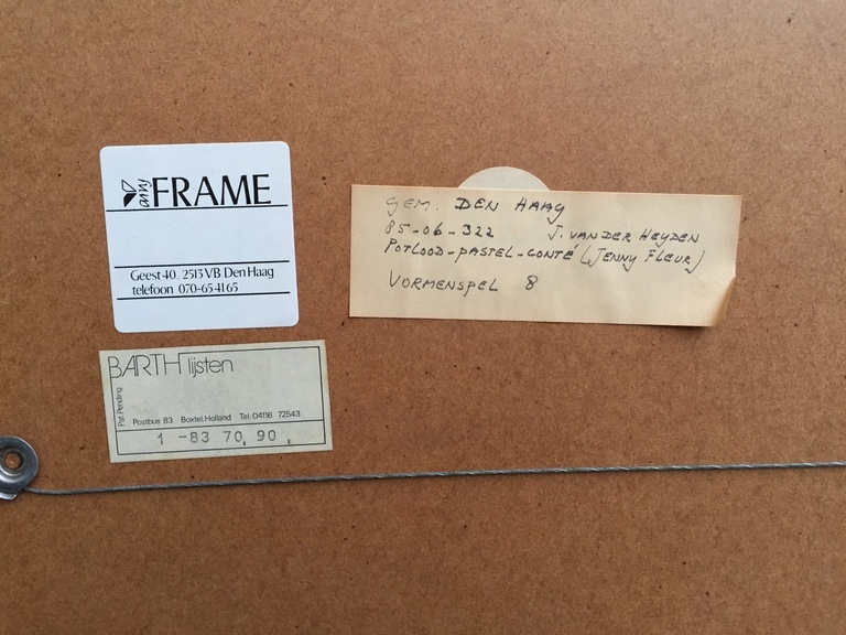 Jenny Fleur - Potlood, pastel, conté 1983 - Vormenspel 8 kopen? Bied vanaf 1!