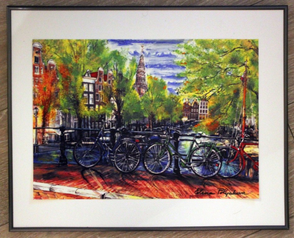 Elena Polyakova:  Een dag in  Amsterdam, Gemengde techniek kopen? Bied vanaf 75!