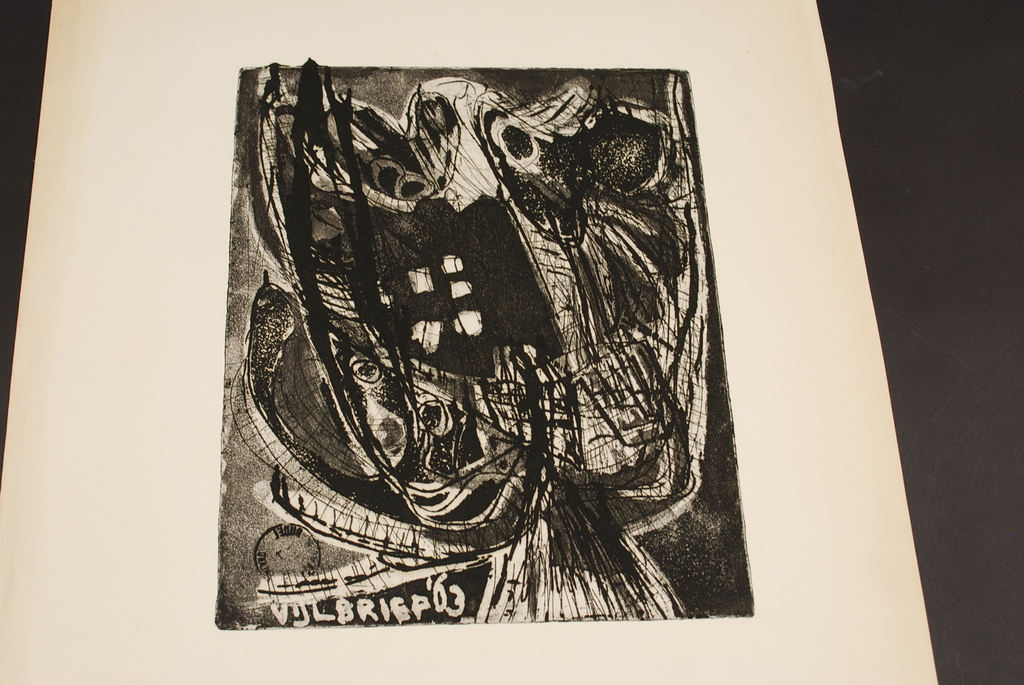 ERNST VIJLBRIEF (1934-2010) vroege ets uit 1963 verkocht voor € 50!