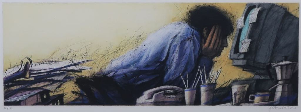 Peter Wever: Ets, Computergrafik - Ingelijst kopen? Bied vanaf 35!