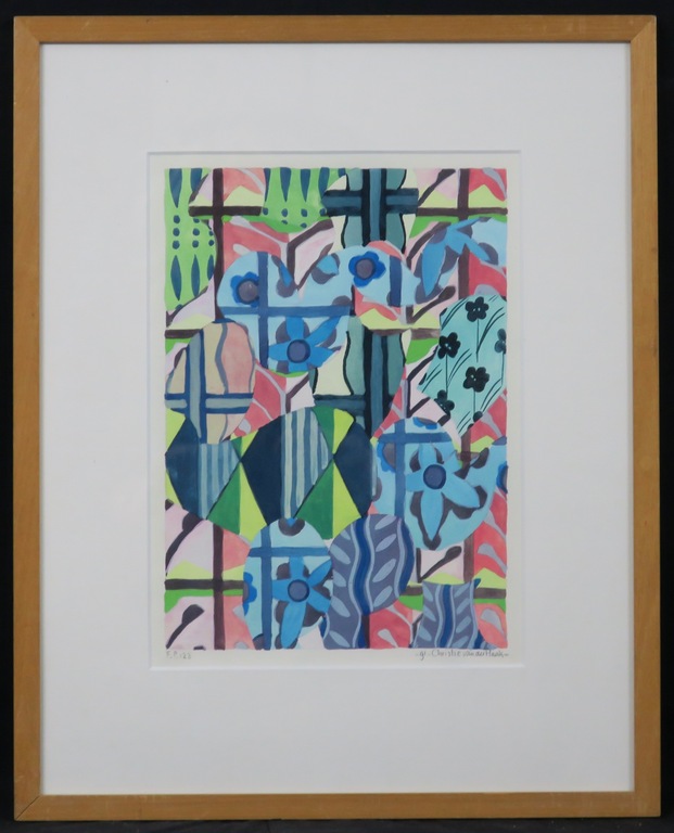 Christie van der Haak: Gouache, F.P.123 - Ingelijst kopen? Bied vanaf 40!