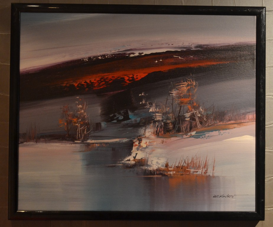 Gesigneerd Wilkinson: olieverf op doek, abstract landschap kopen? Bied vanaf 1!