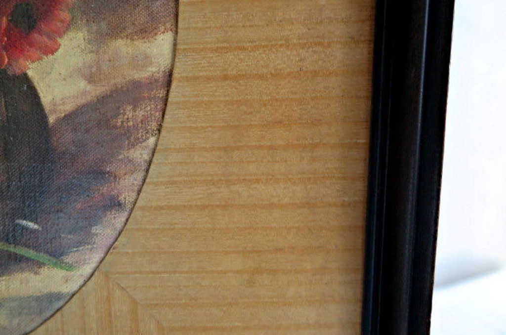 Antiek Stilleven van Anemonen-  olieverf - in ovaal houten lijst - ca. 1925 kopen? Bied vanaf 1!