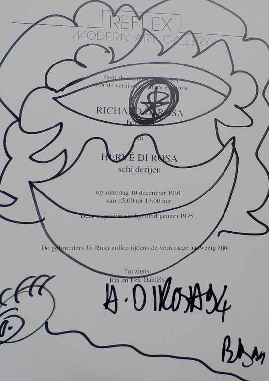 Herve di Rosa - Tekening op tentoonstelling uitnodiging kopen? Bied vanaf 39!