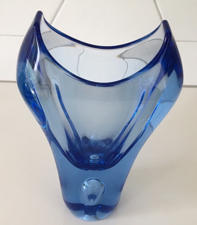 Miloslav Klinger (Zelezny Brod Sklo, ZBS) - Lichtblauwe vaas kopen? Bied vanaf 35!