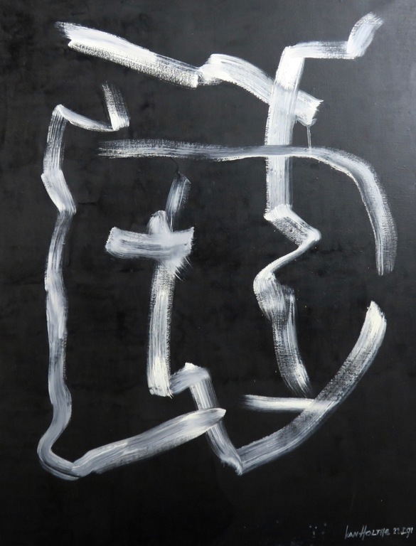 Jan van Holthe: Olieverf op doek, Peinture sur fond noir - Ingelijst kopen? Bied vanaf 100!