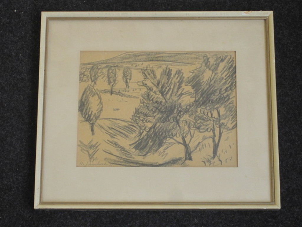 H.Schoonbrood 1898-1972 houtskooltekening "Toscane" gesigneerd kopen? Bied vanaf 1!