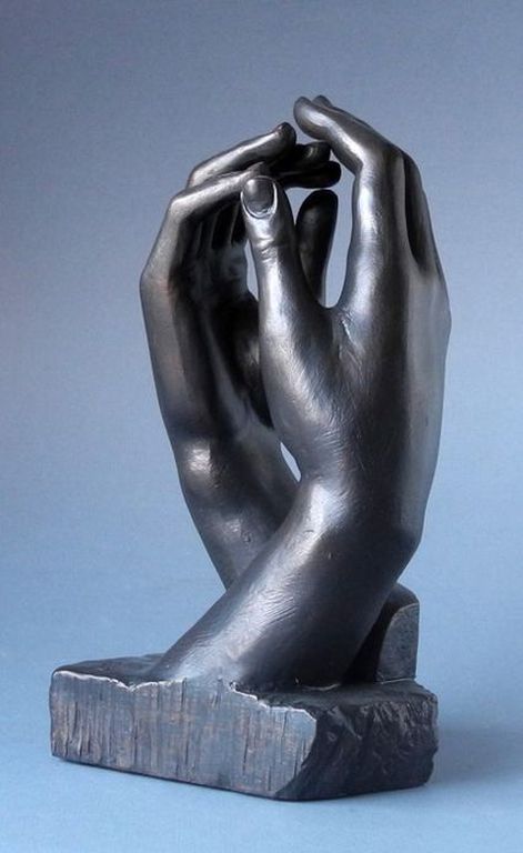 AUGUSTE RODIN, zeer mooi beeld La Cathédrale kopen? Bied vanaf 89!