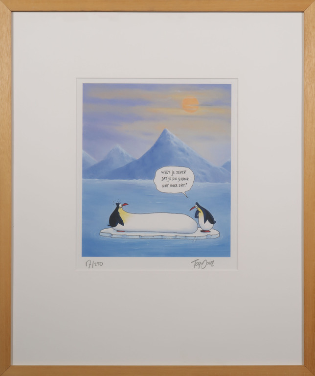 Toon van Driel: Giclee, IJsbeer - Ingelijst kopen? Bied vanaf 35!