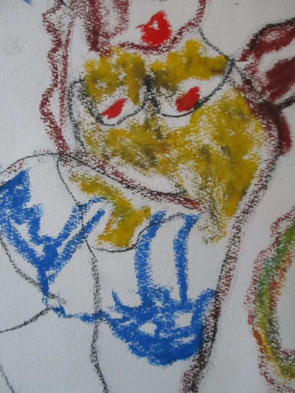 Anton Heyboer - crayon op molenpapier - Danseres kopen? Bied vanaf 1!