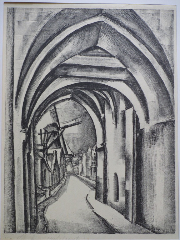 BERGENSE SCHOOL: JELLE TROELSTRA litho Zierikzee Nobelpoort kopen? Bied vanaf 20!