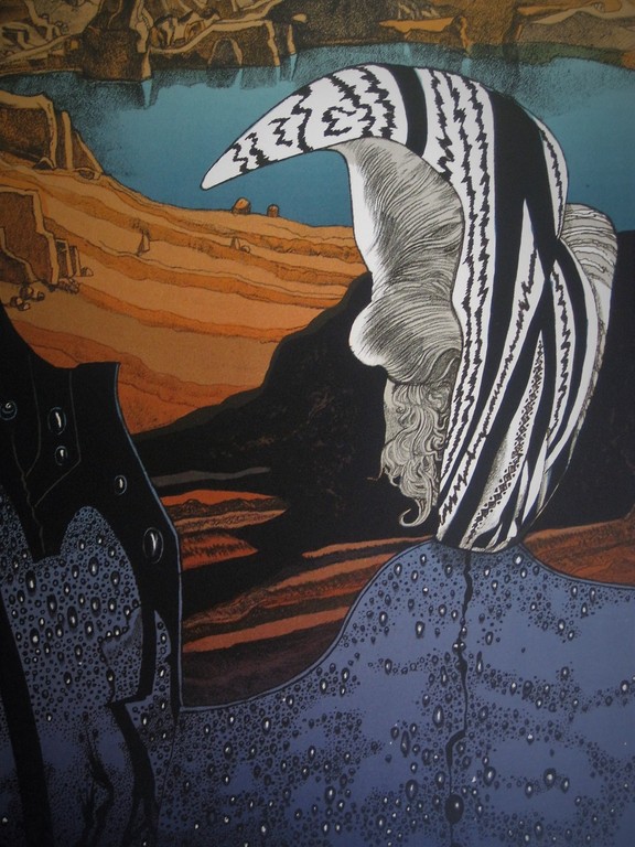 Fraaie gesignd Litho "DreamSea" van Tsjechisch surrealist Josef Liesler (1912-) kopen? Bied vanaf 1!