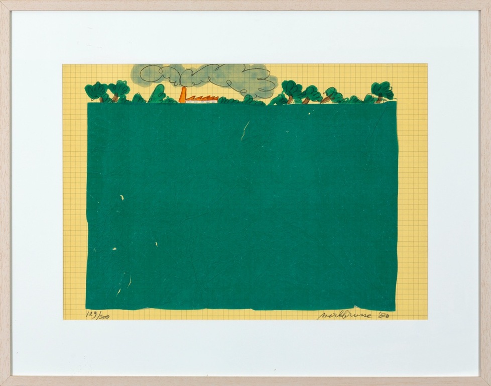Mark Brusse: Litho en Collage, Z.T. Fabriek - Ingelijst kopen? Bied vanaf 1!