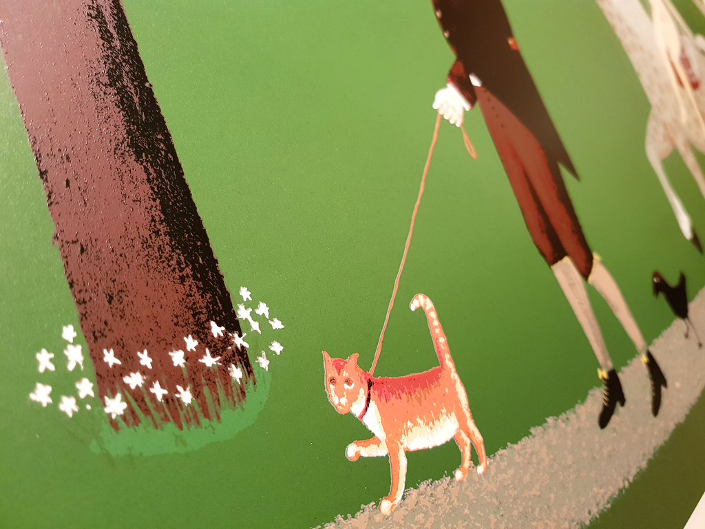 Willem Westbroek, zeefdruk, Walking the Cat,1981 kopen? Bied vanaf 70!