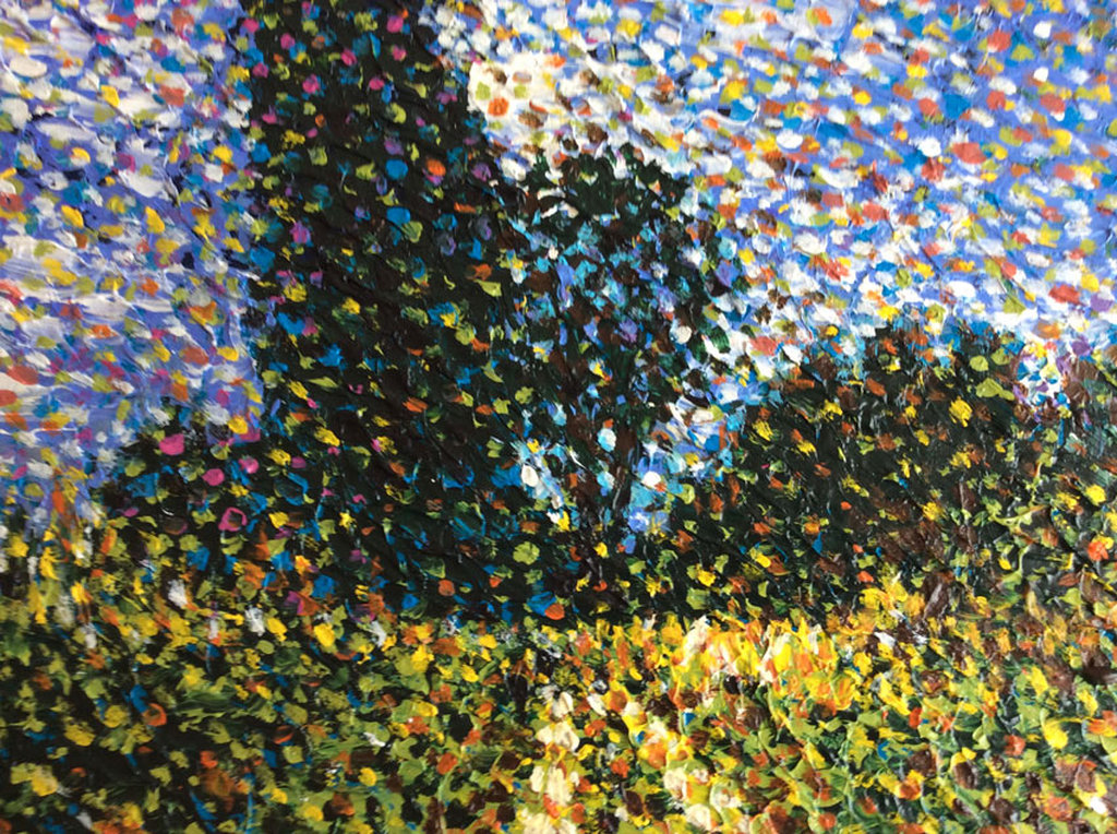 Jack Vissers - Normandische landschapsscene - origineel schilderij verkocht voor € 145!