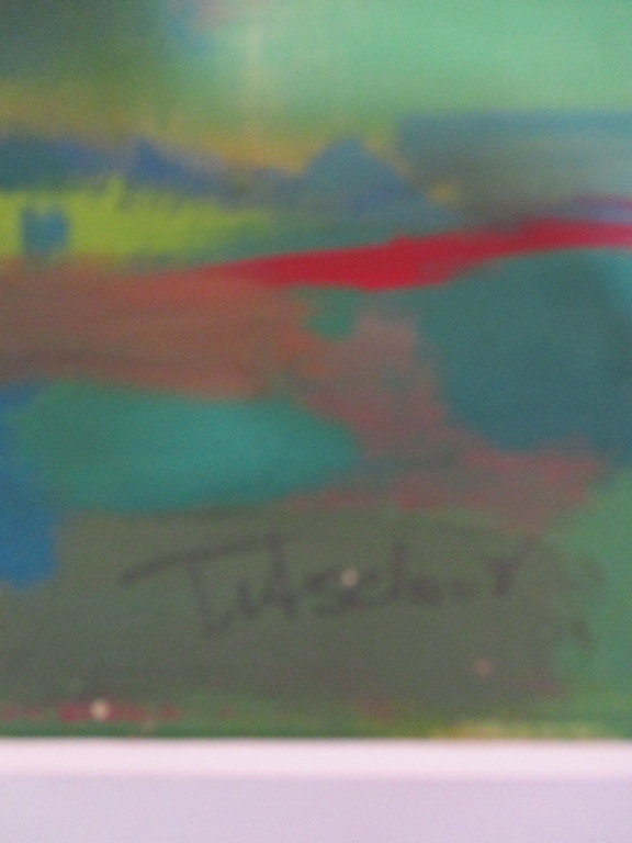 Henri Titselaar: Acrylaat op papier: Landschap kopen? Bied vanaf 75!