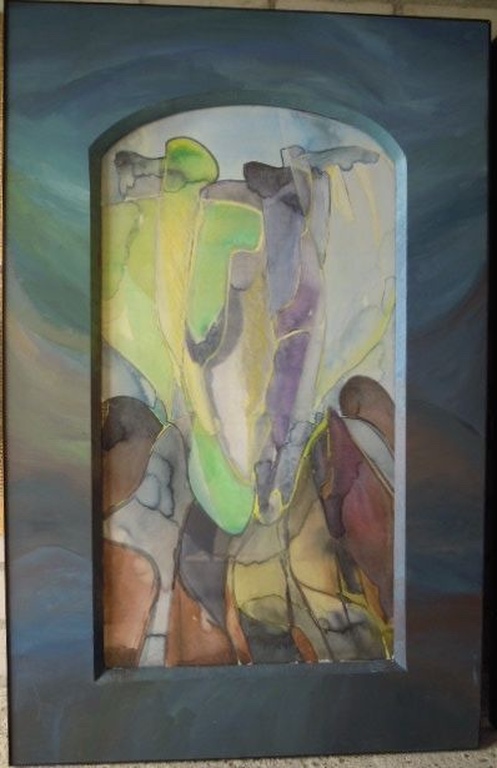 Serie 3 moderne schilderijen Nora de Jong-Proeme 1934- 243 X 126 cm kopen? Bied vanaf 65!