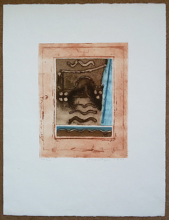 Jan Montyn - Source bleu du Mekong, aquatint ets kopen? Bied vanaf 150!