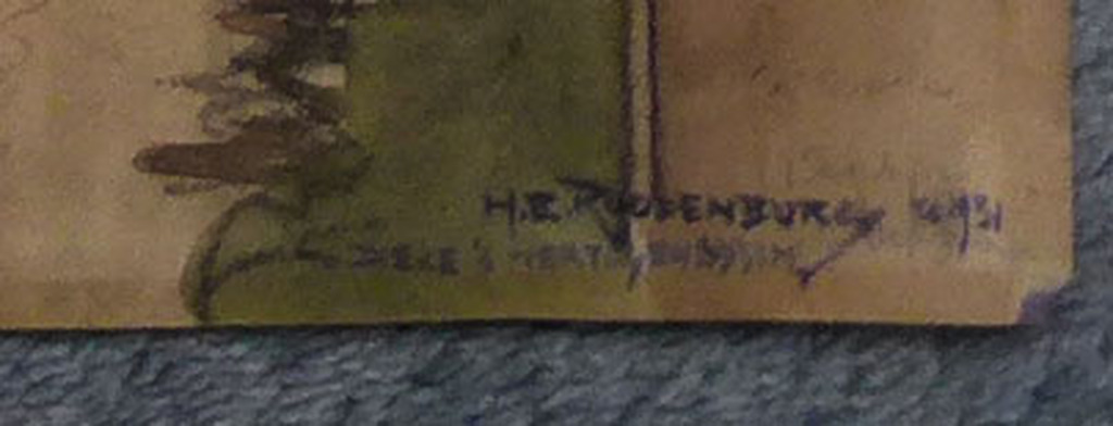 H.E. Roodenburg (1895 - 1987) aquarel uit 1931  voorstelende de DIEZE te s-Herto kopen? Bied vanaf 95!