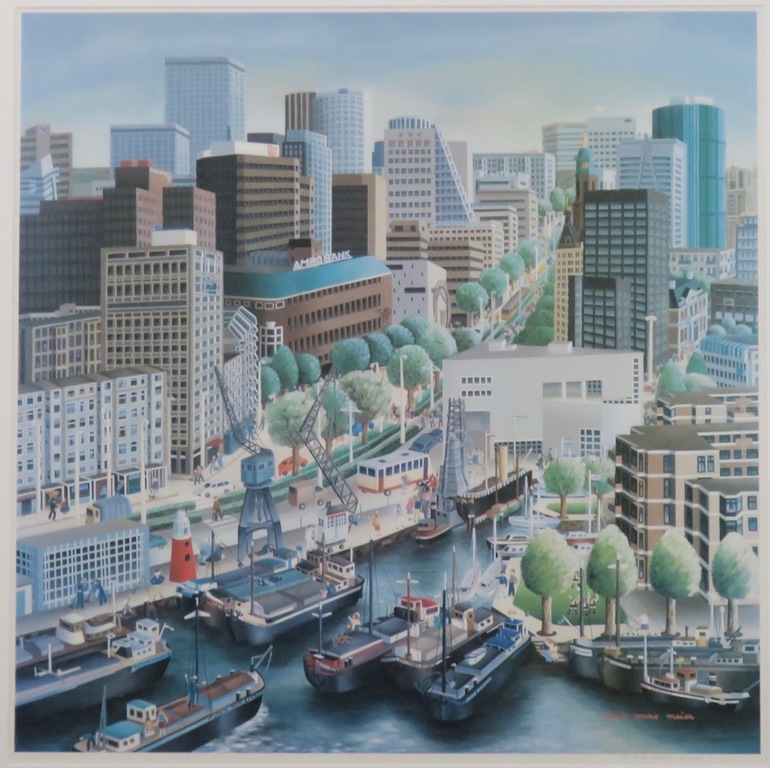 Maria-Anne Meier: Offsetdruk, AMRO bank vooruit - Ingelijst kopen? Bied vanaf 1!