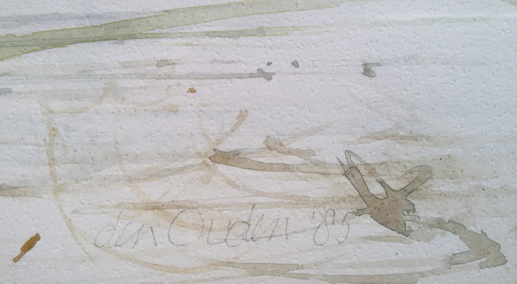 Willem den Ouden - Onweerswolken, aquarel (mooi ingelijst) kopen? Bied vanaf 195!