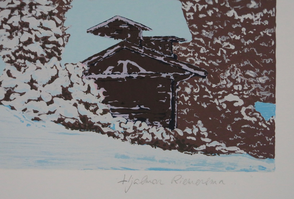 Hjalmar Riemersma: Zeefdruk, Sneeuwnacht kopen? Bied vanaf 35!