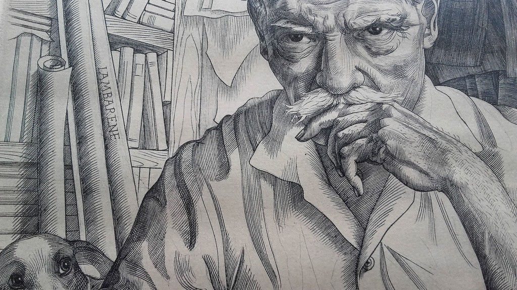 E. Reitsma-Valenca, Portret, Albert Schweitzer - Kopergravure kopen? Bied vanaf 25!