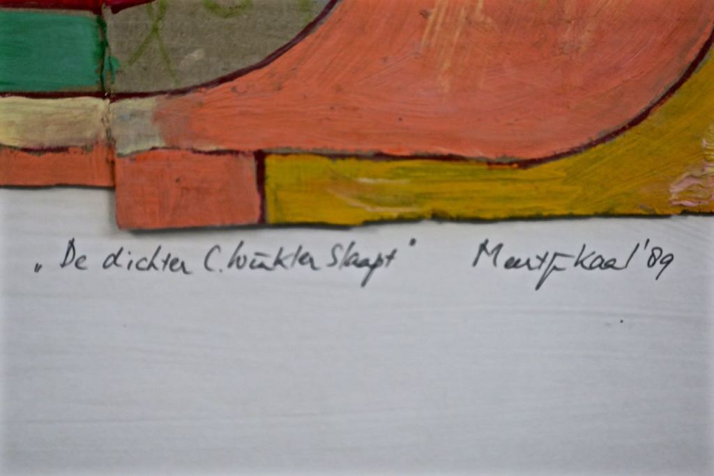  Meertje Kaal: Olieverf op karton, De dichter C. Winkler - Ingelijst kopen? Bied vanaf 1!