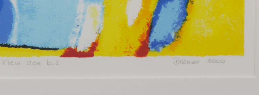 Saskia Bremer: Zeefdruk, New age b.3. - Ingelijst kopen? Bied vanaf 1!