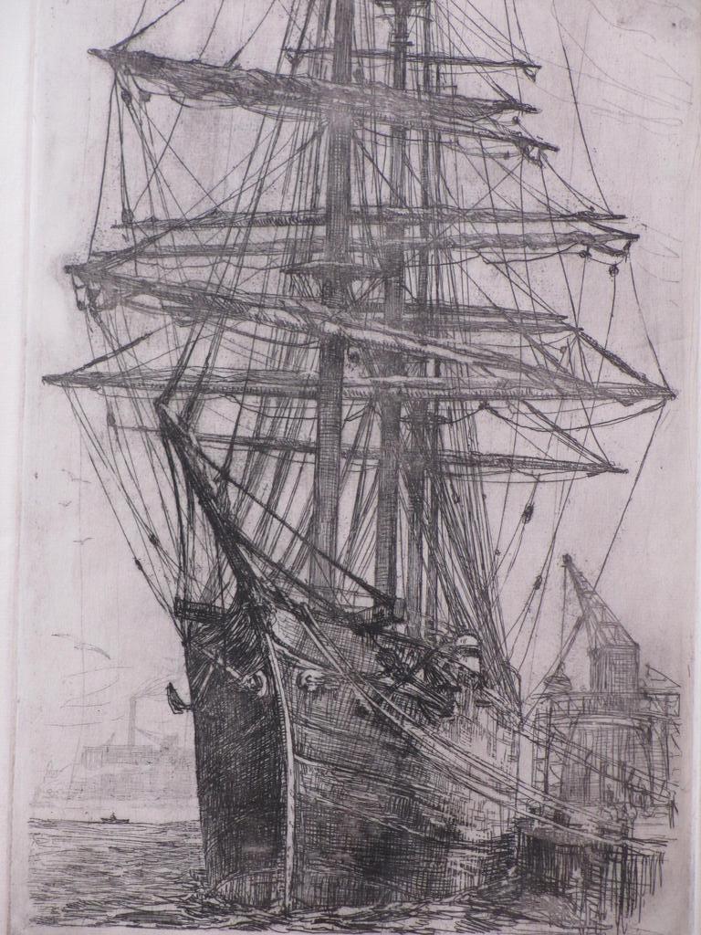 Aart Bijl, Klipper in Rotterdamse haven, Ets kopen? Bied vanaf 75!