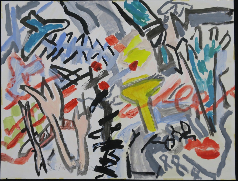 Marianne Haselhoff: Acryl op papier, Zonder titel  kopen? Bied vanaf 1!