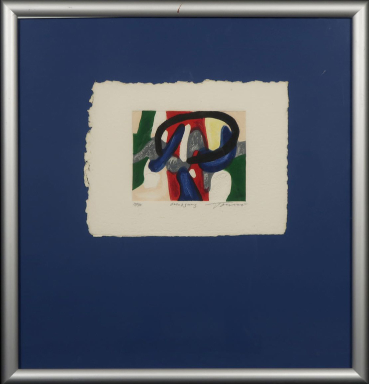 Jan Tormi: Carborundum, Zonder titel - Ingelijst kopen? Bied vanaf 40!